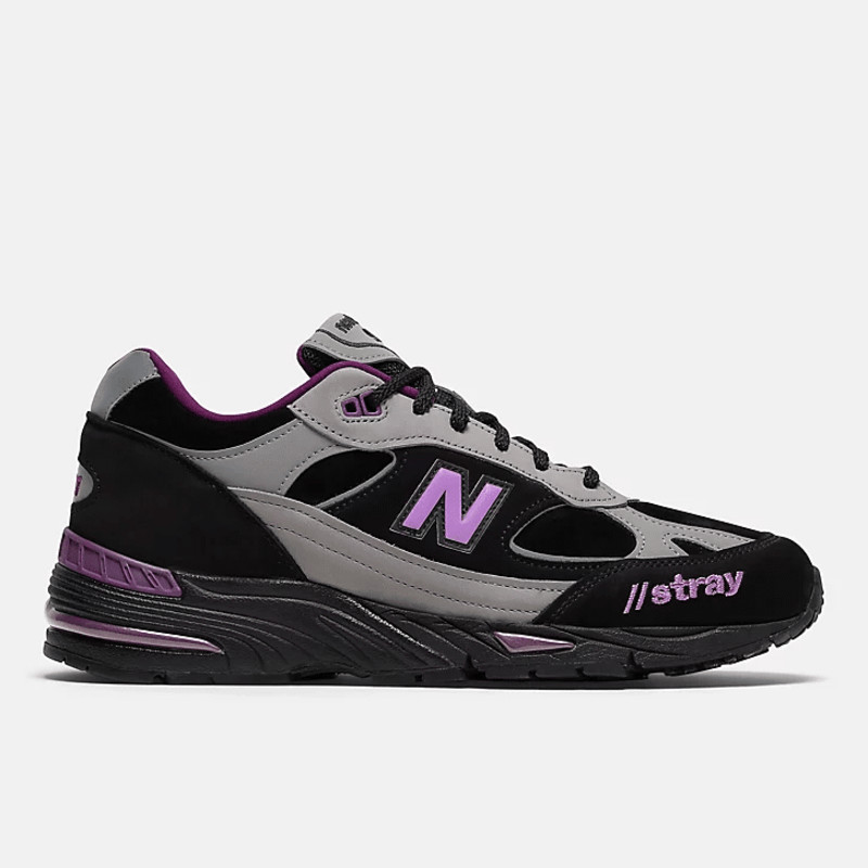 Stray Rats x New Balance 991 Black/Purple | W991SRP | Grailify
